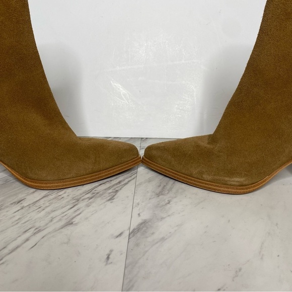 Marc Fisher Oshay Tan / Light Brown Suede Bootie 9M - Picture 6 of 14